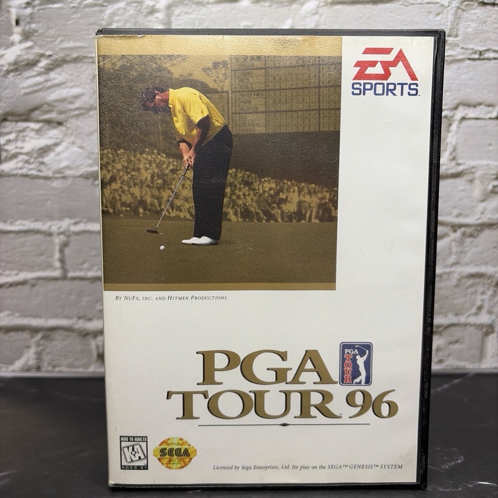 PGA Tour 96 Sega Genesis 1995 Game & Box EA Sports Golf 0014633075090